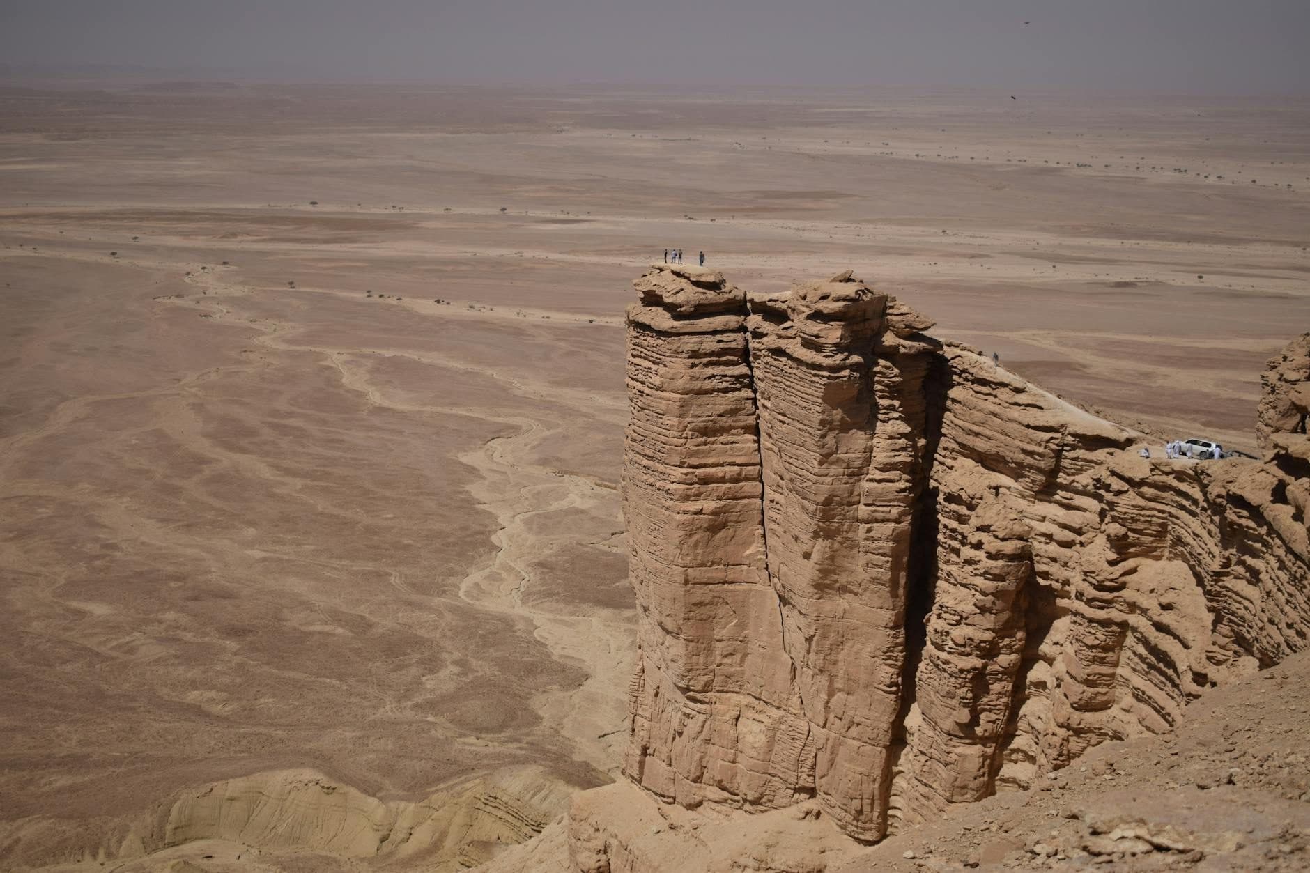 The escarpment north-west of Riyadh known as the Edge of the World